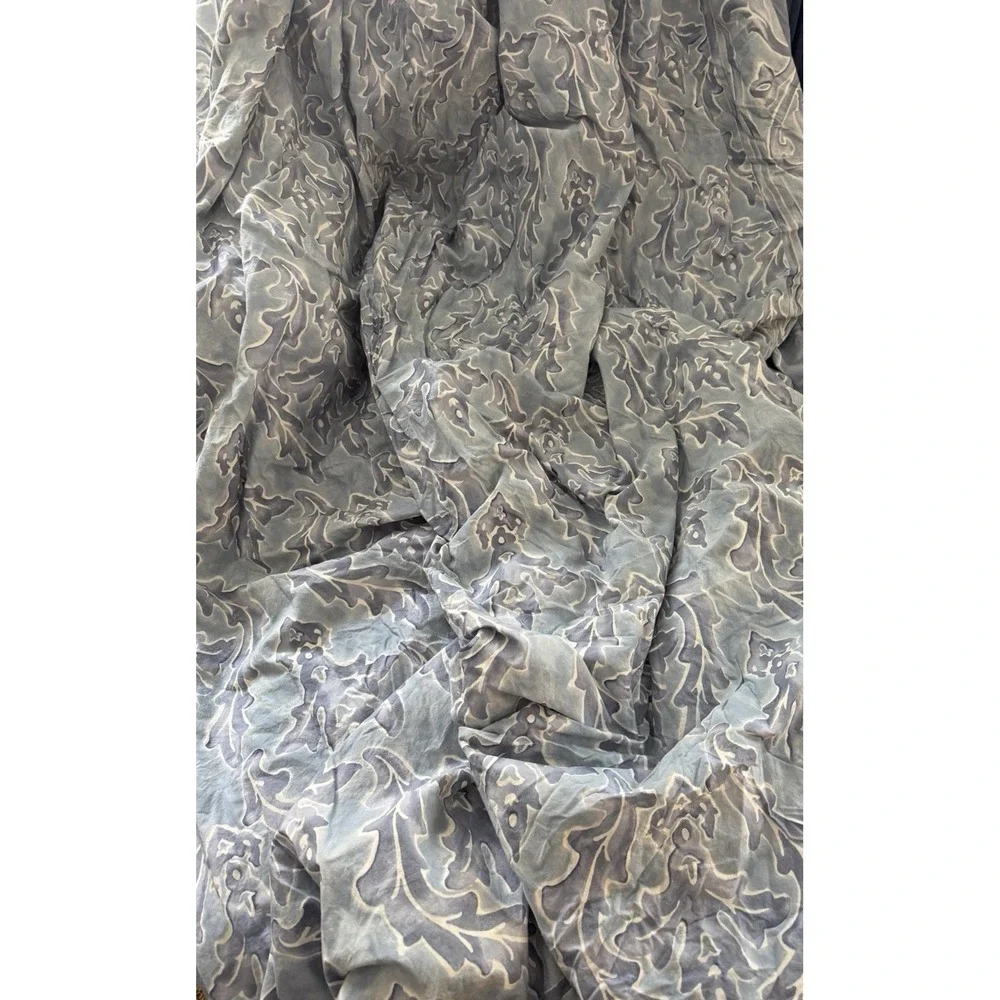 Restoration Hardware Blue Amalfi Rave Queen Size Duvet Cover Set Shams Italy
